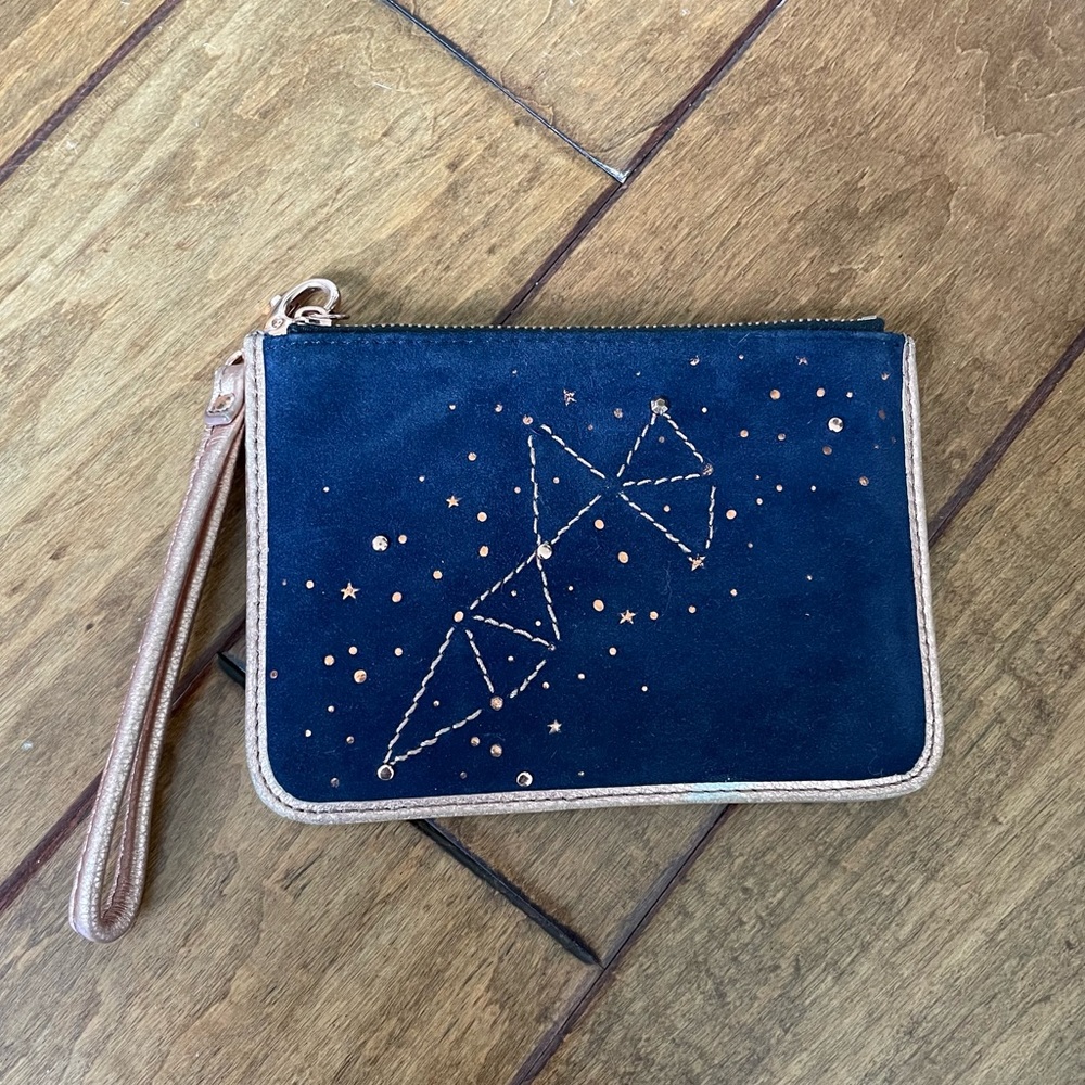 3 for $30 Constellation suede leather wristlet Wallet